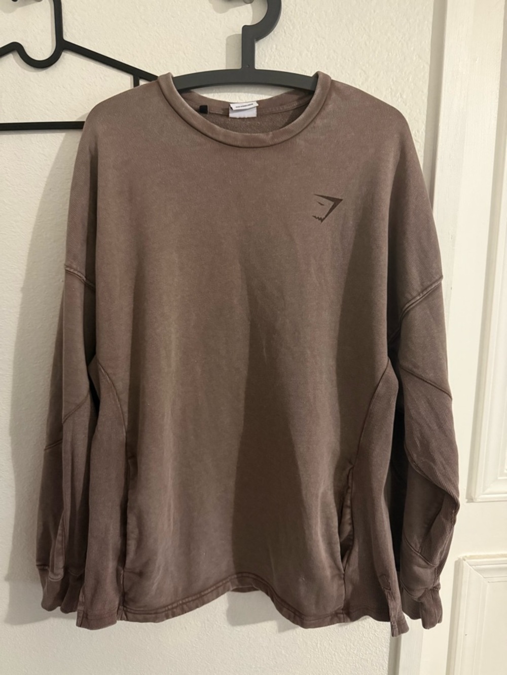 Gray Gymshark Oversized Crew Power Washed Sweatshirt Men’s